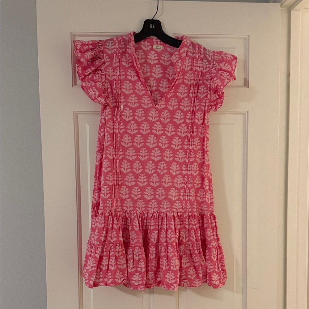 Pink Patterned Swim Suit Cover up
